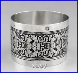 Ancien rond de serviette en argent massif poinçon minerve 1er titre 19ème