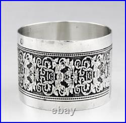 Ancien rond de serviette en argent massif poinçon minerve 1er titre 19ème