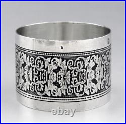 Ancien rond de serviette en argent massif poinçon minerve 1er titre 19ème