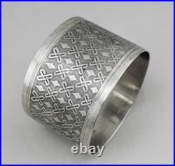 Ancien rond de serviette en argent massif poinçon minerve époque fin du XIX e