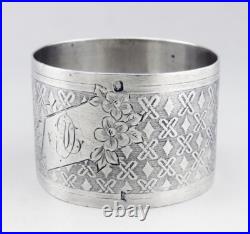 Ancien rond de serviette en argent massif poinçon minerve époque fin du XIX e