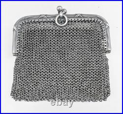 Ancienne BOURSE double EN ARGENT MASSIF poinçon sanglier fin 19eme poids 69.4 G