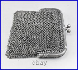 Ancienne BOURSE double EN ARGENT MASSIF poinçon sanglier fin 19eme poids 69.4 G
