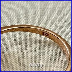 Ancienne Bague Fleur Argent Massif Vermeil Grenat Poinçon