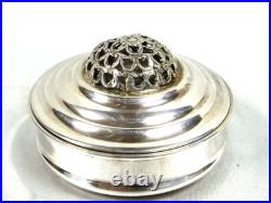 Ancienne Boite Ajourée Argent Massif Poinçon 800 Silver Box