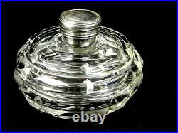 Ancienne Bonbonnière Cristal Bouchon Argent Massif Poinçon Anglais Boite Ancienne Bonbonnière Cristal Bouchon Argent Massif Poinçon Anglais Boite