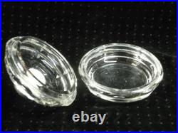 Ancienne Bonbonnière Cristal Bouchon Argent Massif Poinçon Anglais Boite