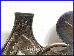 Ancienne Boucle de ceinture en argent massif Poinçon Minerve