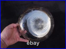 Ancienne Coupe Baccarat cristal taillé monture en argent massif poinçon minerve Ancienne Coupe Baccarat cristal taillé monture en argent massif poinçon minerve