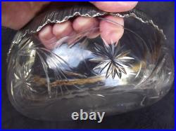 Ancienne Coupe Baccarat cristal taillé monture en argent massif poinçon minerve Ancienne Coupe Baccarat cristal taillé monture en argent massif poinçon minerve