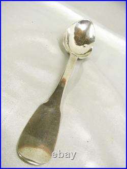Ancienne Cuillère Argent Massif Poinçon Vieillard Silver Uni Plat Spoon