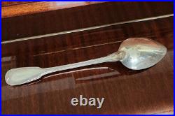 Ancienne Cuillère à Ragoût en Argent Massif 30 cm 149g 3 Poinçons Minerve