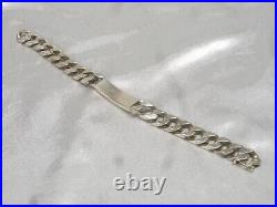 Ancienne Gourmette Argent Massif Bracelet Homme Poincon Sanglier Bijou 1919