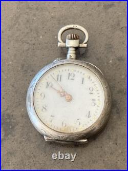 Ancienne Montre Dame Argent Massif Poinçon Crabe Maître C. A. & Cie Besançon