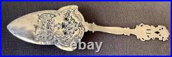 Ancienne Pelle A Tarte Chérubin Putti Argent Massif Poinçon 800 Art Nouveau 1900