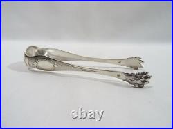 Ancienne Pince A Sucre En Argent Massif Poincons Sugar Clamp Zuckerklemme