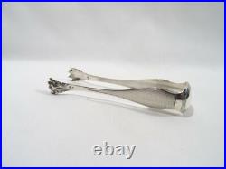 Ancienne Pince A Sucre En Argent Massif Poincons Sugar Clamp Zuckerklemme