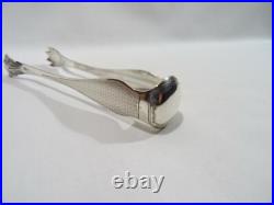 Ancienne Pince A Sucre En Argent Massif Poincons Sugar Clamp Zuckerklemme