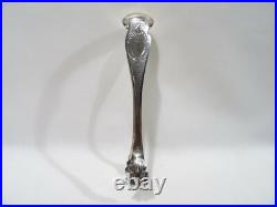Ancienne Pince A Sucre En Argent Massif Poincons Sugar Clamp Zuckerklemme
