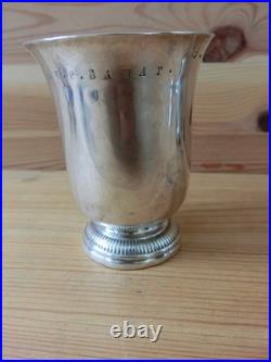 Ancienne Timbale Sur Pied Argent Massif Poincons Fermiers Generaux