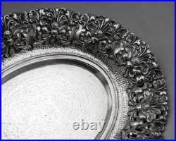 Ancienne coupe à pieds En Argent Massif poinçon Asie Cambodge Thailande 133.3 G