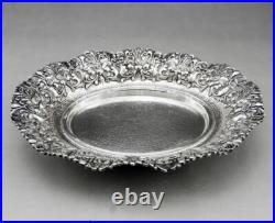 Ancienne coupe à pieds En Argent Massif poinçon Asie Cambodge Thailande 133.3 G