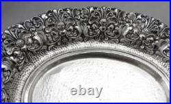 Ancienne coupe à pieds En Argent Massif poinçon Asie Cambodge Thailande 133.3 G