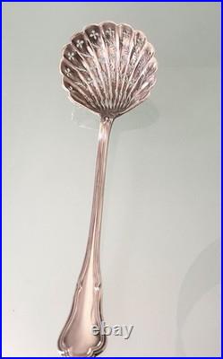 Ancienne cuillère a soupoudrer argent massif poinçon minerve modèle filet monog