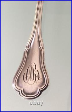 Ancienne cuillère a soupoudrer argent massif poinçon minerve modèle filet monog
