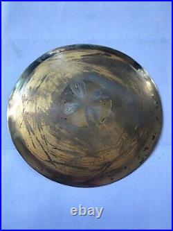 Ancienne patene en argent massif vermeil poinçon minerve calice ciboire silver