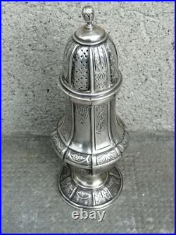 Ancienne saupoudroir saupoudreuse argent massif poinçon