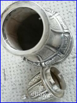 Ancienne saupoudroir saupoudreuse argent massif poinçon