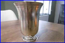Ancienne timbale vase en argent massif piedouche poinçon minerve 217 gr