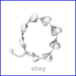 Argent Feuille Coeur Bracelet Argent Massif Poinçon de Luxe Boite