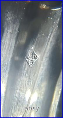 Argent Massif Et Cristal XIXé Poinçon Tête De Minerve