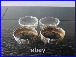 Argent Massif Et Cristal XIXé Poinçon Tête De Minerve