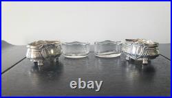 Argent Massif Et Cristal XIXé Poinçon Tête De Minerve