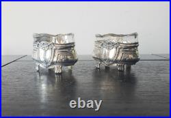 Argent Massif Et Cristal XIXé Poinçon Tête De Minerve
