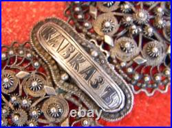 Argent Massif Russe Boucles Cape Poinçon 84 Silver Silber XIX ème siècle