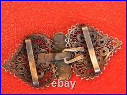 Argent Massif Russe Boucles Cape Poinçon 84 Silver Silber XIX ème siècle