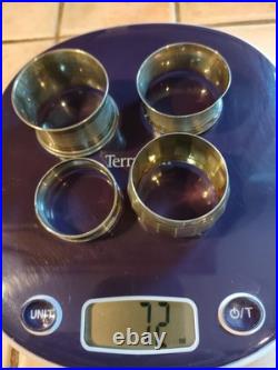 Argent massif 4 ronds de serviette poinçon Minerve 72 gr