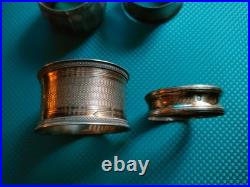 Argent massif 4 ronds de serviette poinçon Minerve 72 gr