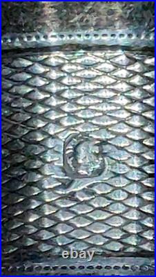 Argent massif 4 ronds de serviette poinçon Minerve 72 gr