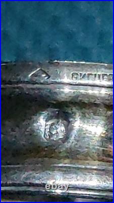 Argent massif 4 ronds de serviette poinçon Minerve 72 gr