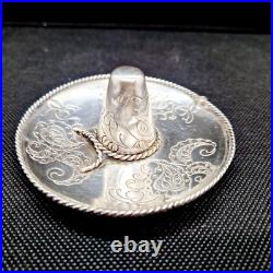 Argent massif Sombrero décoratif à poser /suspendre Poinçon d'orfèvre 52 g