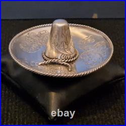 Argent massif Sombrero décoratif à poser /suspendre Poinçon d'orfèvre 52 g