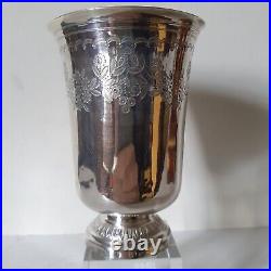 Argent massif Timbale pied douche Poinçon -Vieillard 1819 1838 MO CL