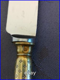 Argent massif et vermeil rare 11 couteaux à dessert poinçon Minerve XIX