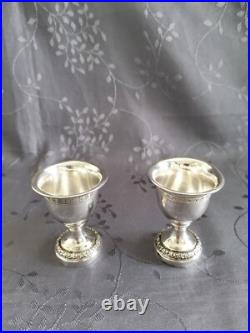 Argent massif paire de coquetier en argent massif 1819-1838 poinçon vieillard