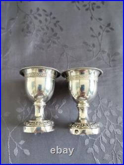 Argent massif paire de coquetier en argent massif 1819-1838 poinçon vieillard